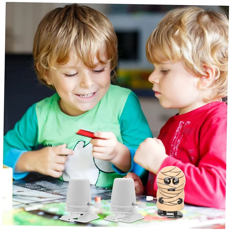 Materiały do samodzielnego montażu robotów na mechanizm zegarowy z nogami, świąteczne akcesoria do zabawy na mechanizm zegarowy - POS