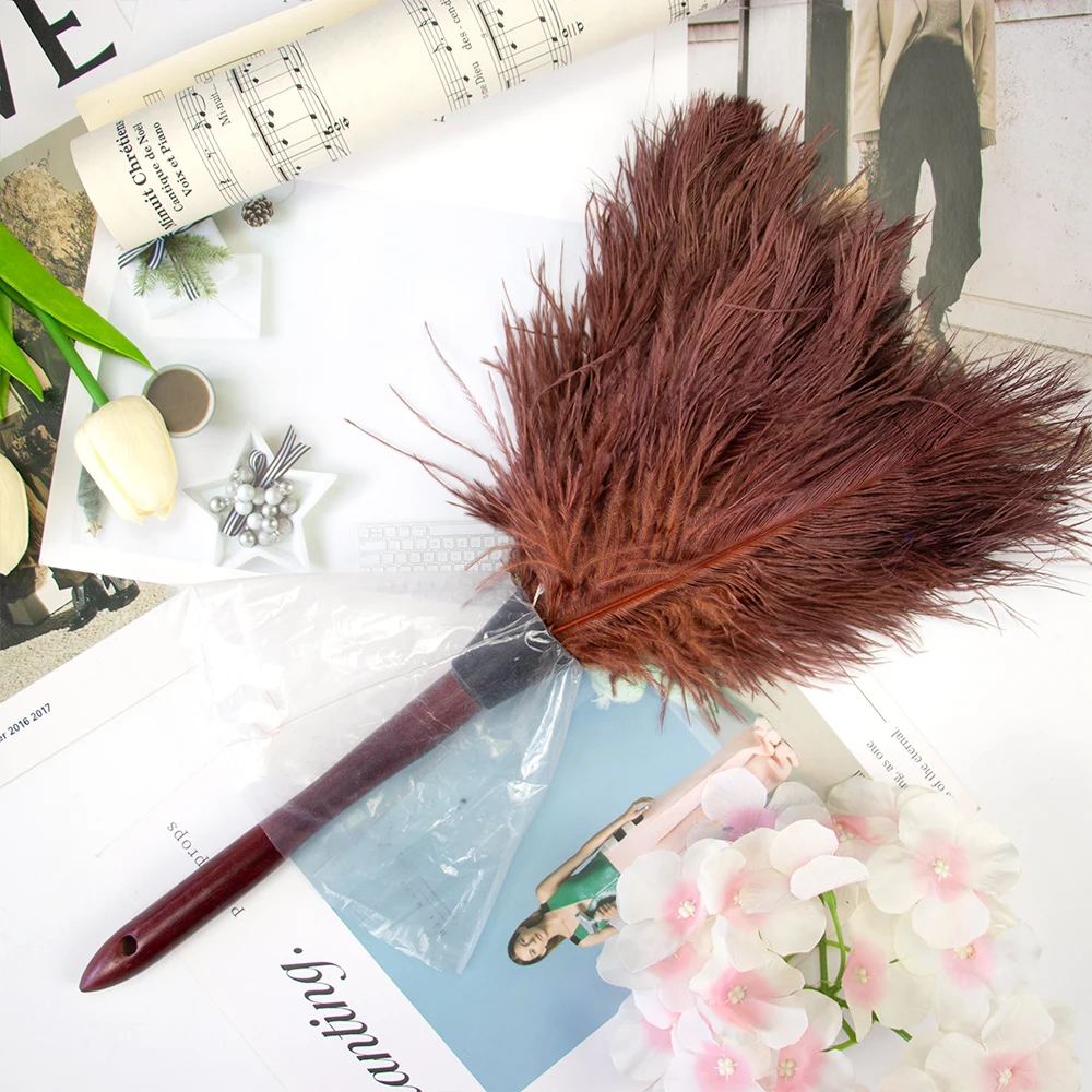 Feather duster electrostatic dust remover household indigo ostrich feather dust cleaner magic tool decorative duster