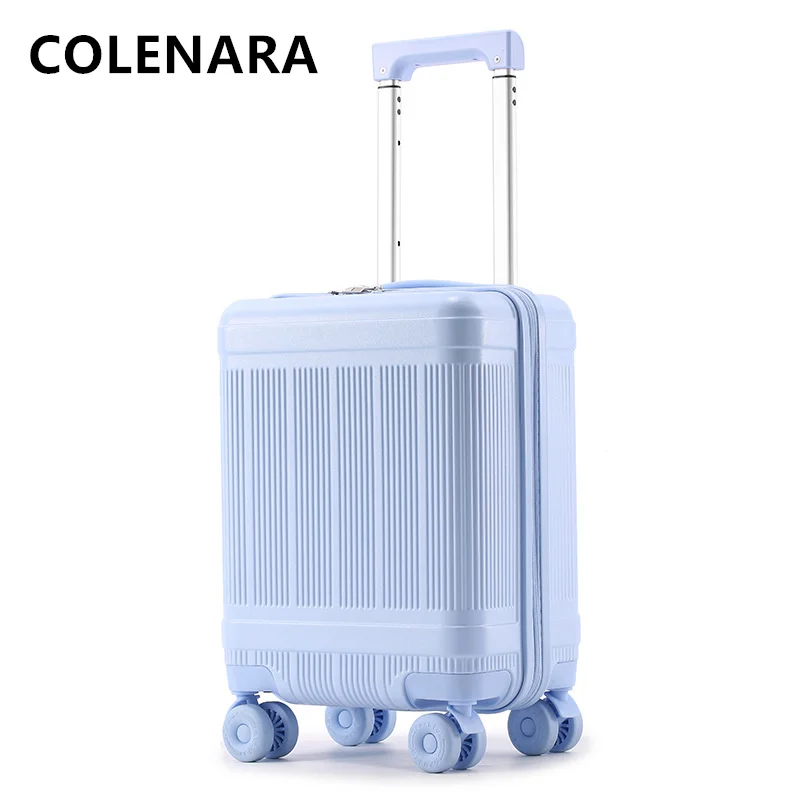 COLENARA PC Suitcase Men's Boarding Box Women's Trolley Case 18 Inches Student Password Box Universal Wheel Rolling Luggage