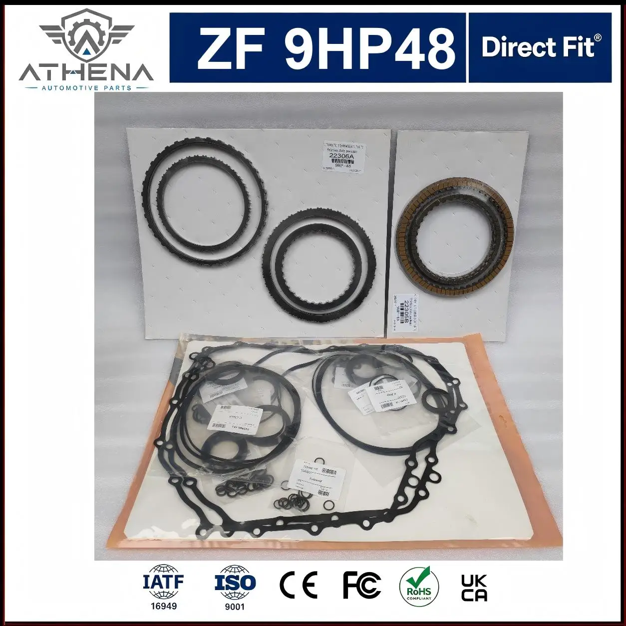 9HP48 ZF9HP48 Transmission Overhaul Rebuild Kit Fix Slip Burn Harsh Shift Fit Range Rover Evoque Discovery Sport Honda Pilot