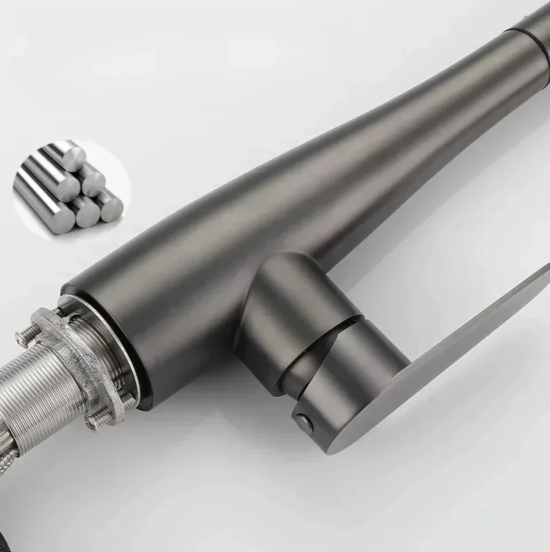 Kitchen faucet, stainless steel pull-out faucet, vegetable basin sink hot and cold faucet