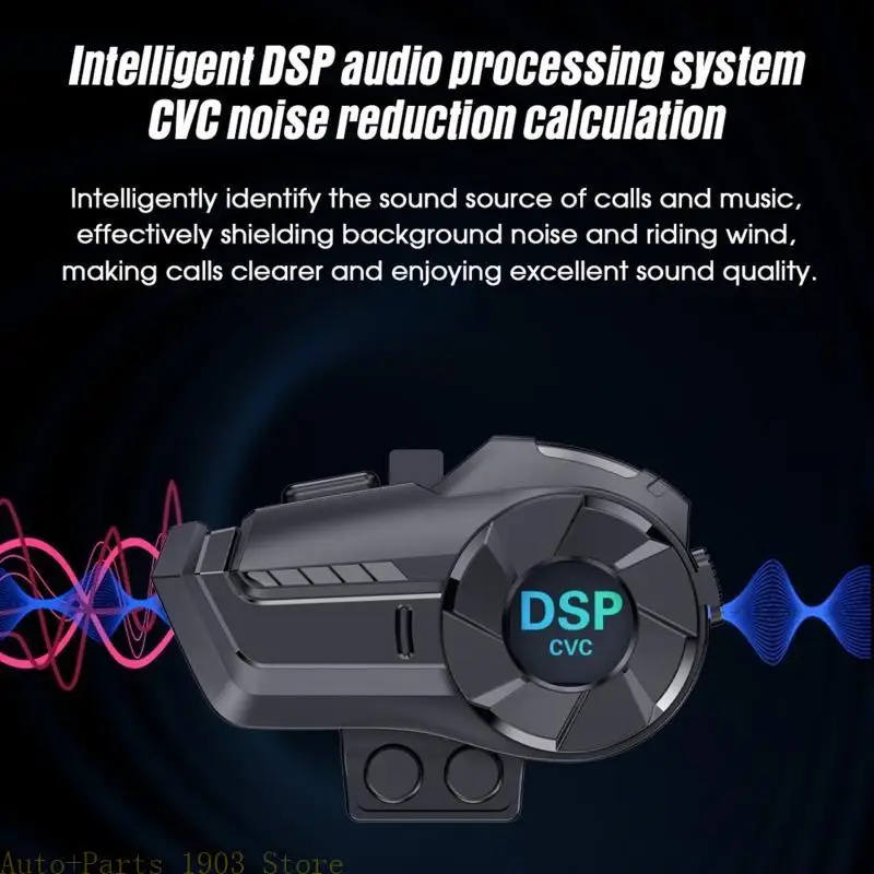 

E21C Bluetooth-compatible Headset Intercom Motorcycle Helmet interphone 800m Waterproof Wireless Communication System