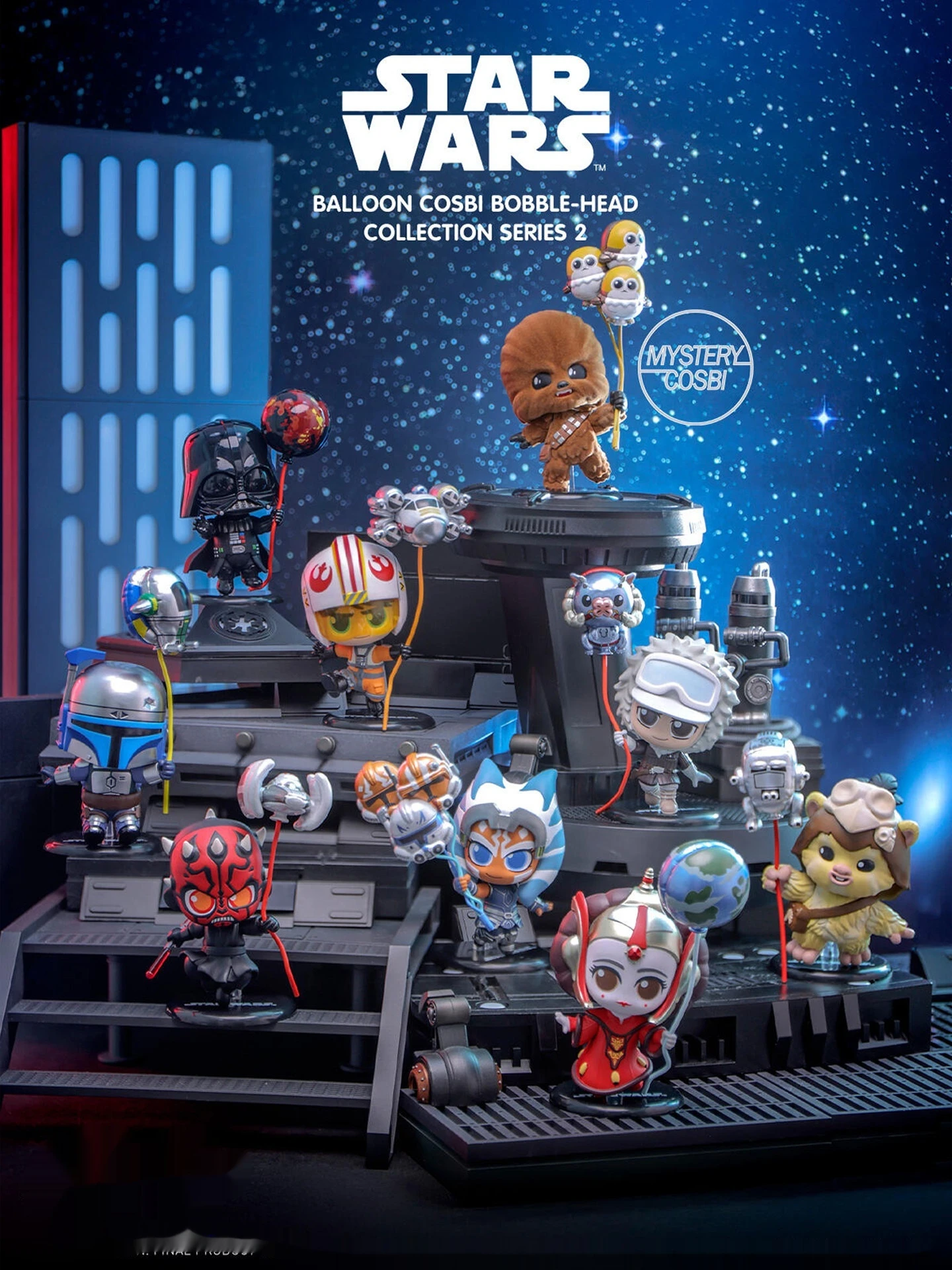 

Hot Toys Star Wars Balloon Series Blind Box Mini Collectible Figurine Desktop Decor Trend Toy Mysterious Box Birthday Gift