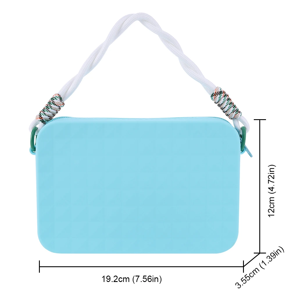 Portable Silicone Phone Stand Storage Case Bag Accessories Holder for Beach Bag with Lanyard Zipper Wallet for Bogg Tote Bag