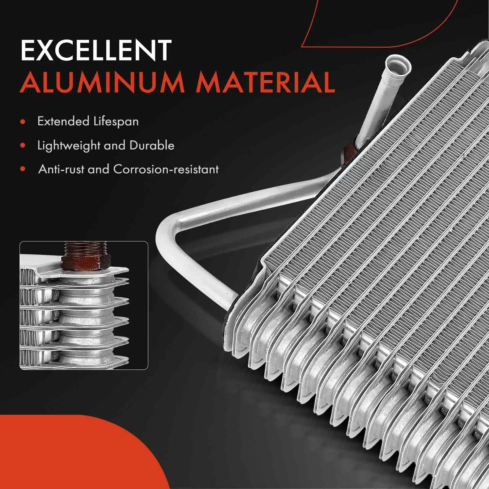 A-Premium Front Side A/C Evaporator Core for Chevrolet Express 1500 Express 2500 Express 3500 1996-1998 GMC Savana 1500 G3500