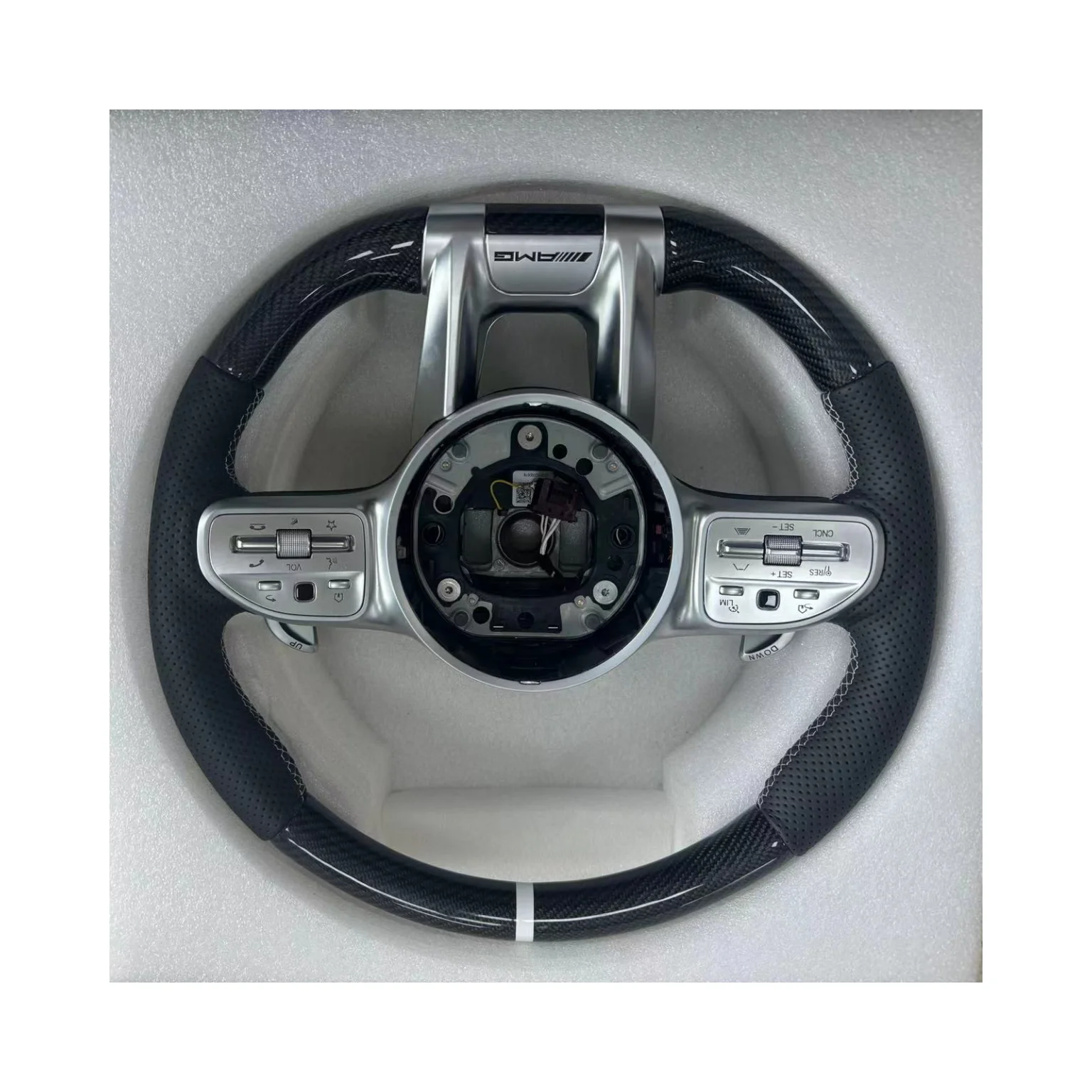 

For GLC Racing Style Sport Car Steering Wheel Universal Suede Leather Aluminum Alloy Carbon Material Racing Car
