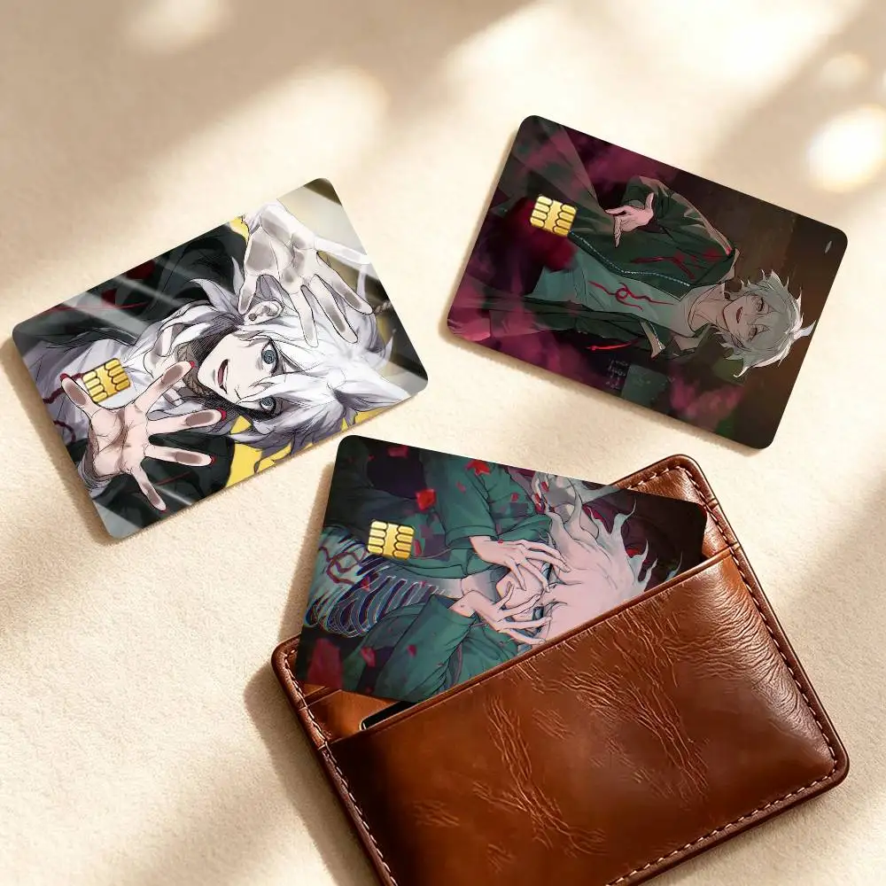 N-Nagito Komaeda D-Danganronpa  Credit Card HD Stickers Small Chip Waterproof Sticker Game Card Decal Gift