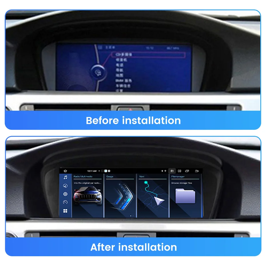 Android 13 Auto radio stereo for BMW 5 Series E60 E61 E63 E64 E90 E91 E92 E93 CCC CIC GPS Navigation Car Multimedia DVD Player