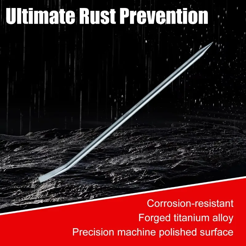 T109402 Titanium Pry Bar  Professional Grade Multi-purpose Crowbar New Corrosion Resistant Titanium Alloy