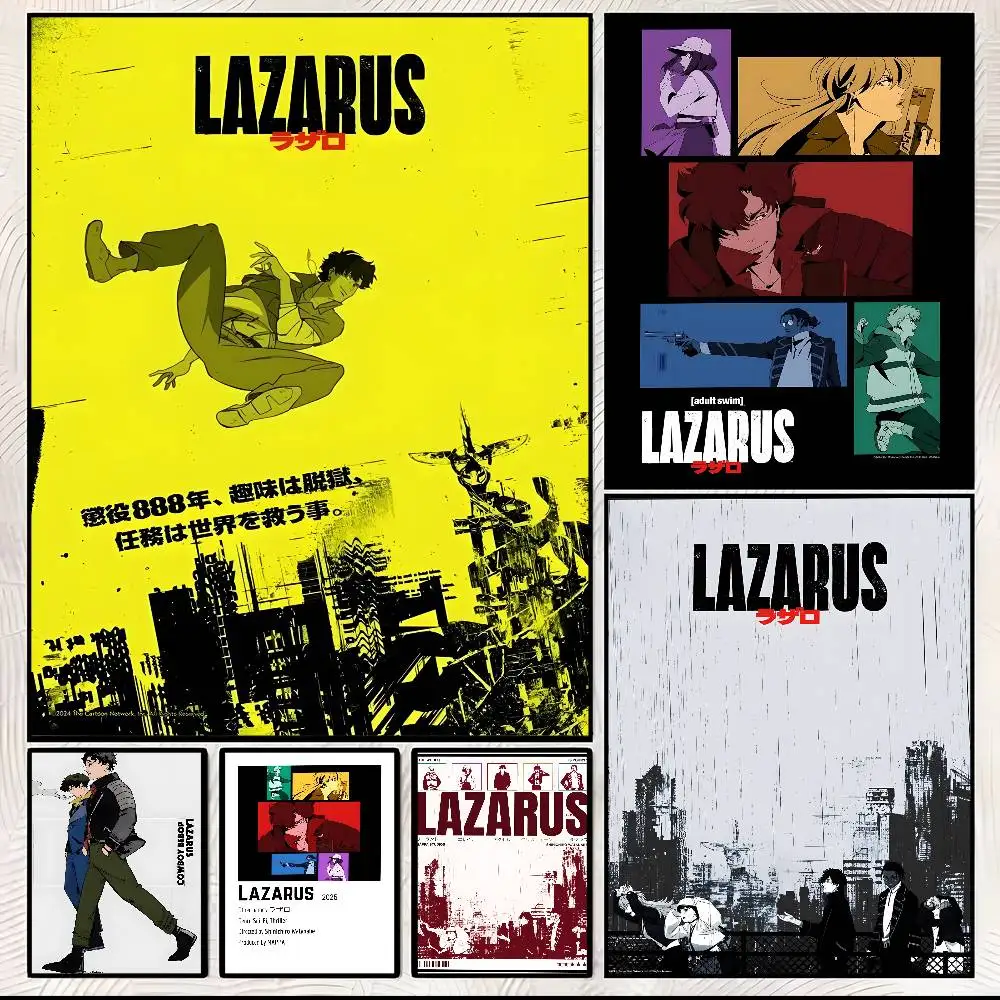 Póster Artístico de dibujos animados y animación Lazarus, Mural de película, decoración de pared de habitación familiar para niños, regalo impreso