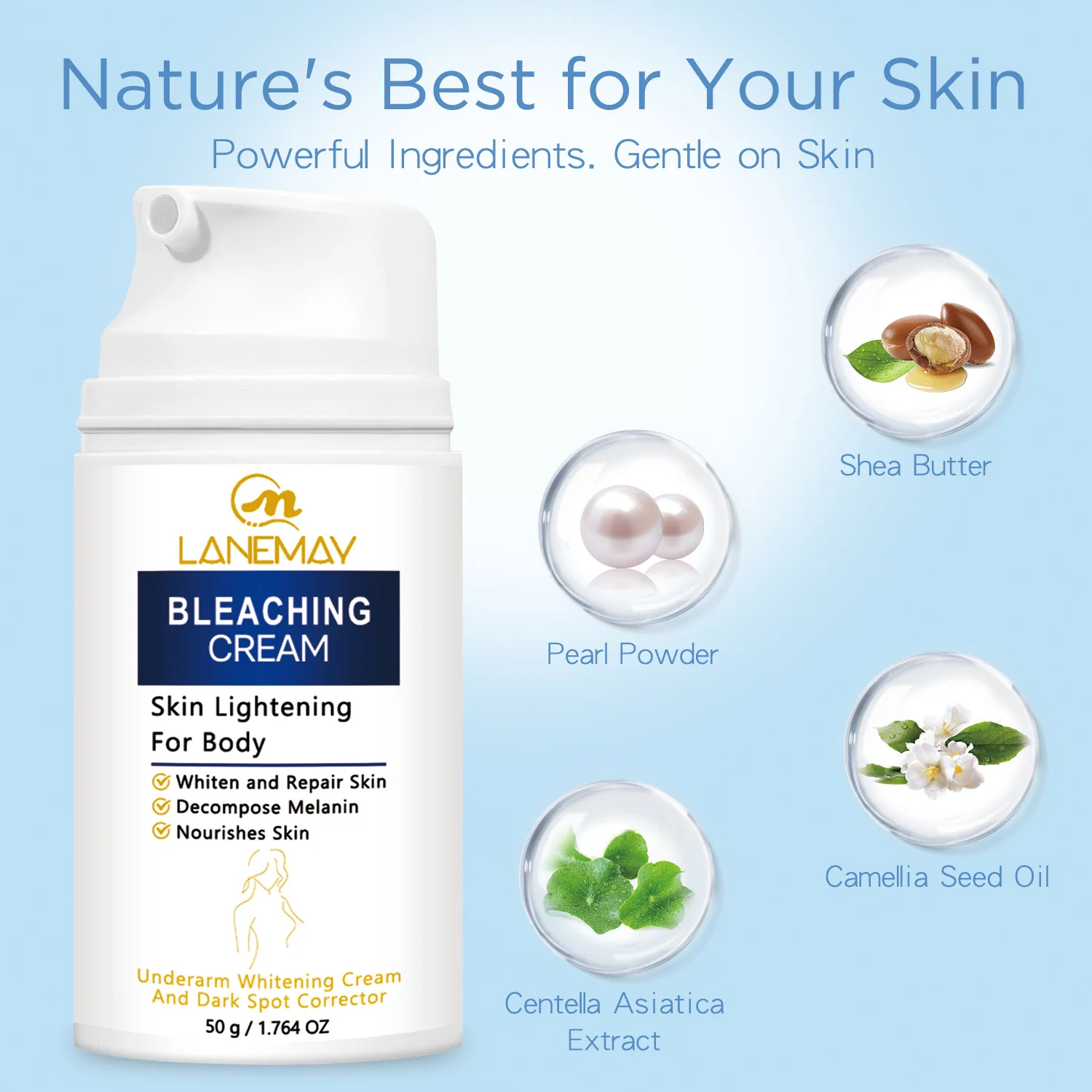 Bleaching Cream – Underarm Whitening & Dark Spot Corrector with Pearl Powder and Shea Butter Achieve a brighter.