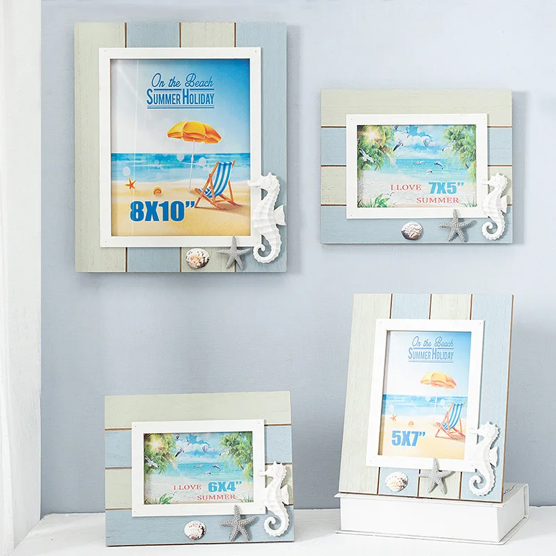 

Mediterranean Style Photo Frame Creative Desktop Decoration,wooden Photo Background Decoration,household Multipurpose Decoration