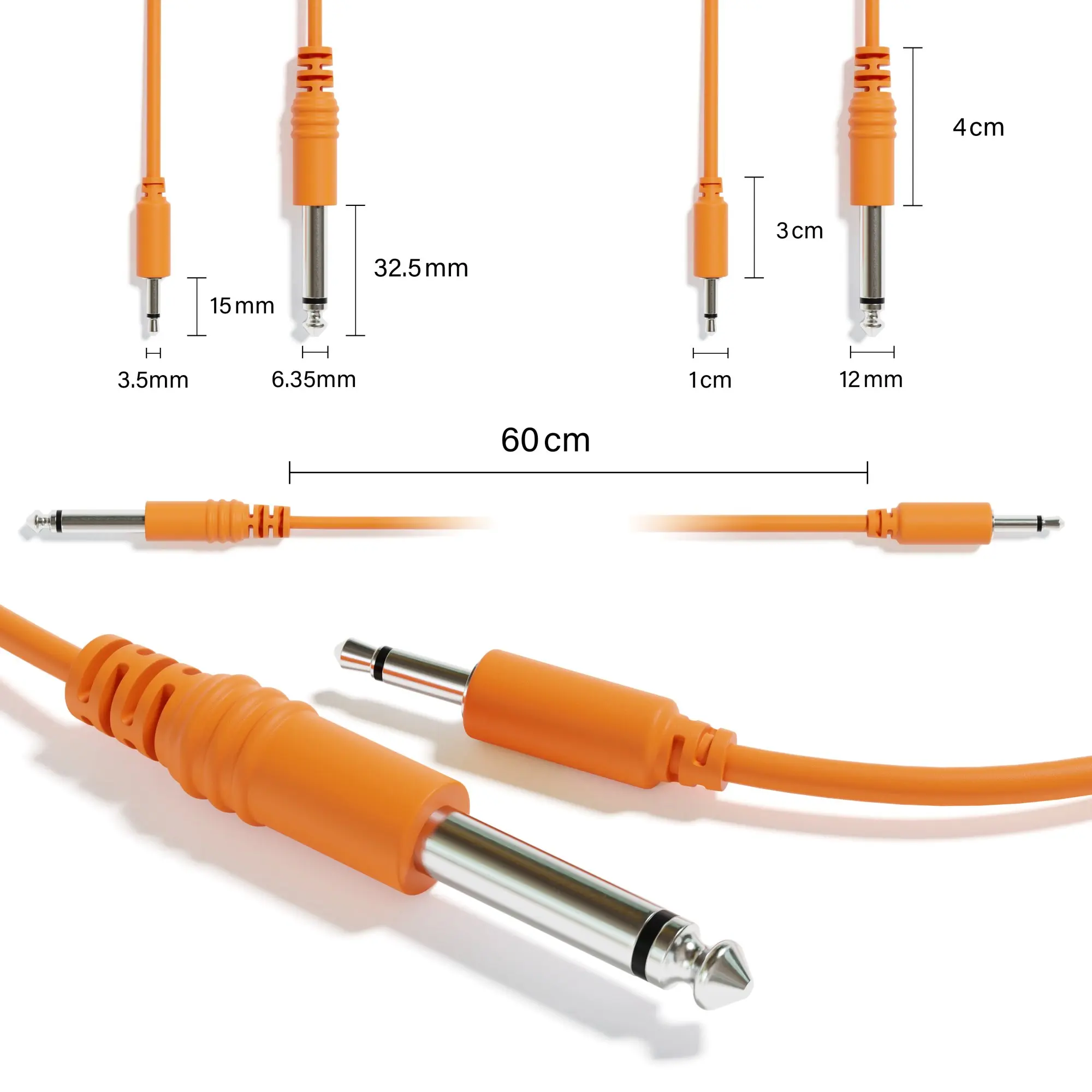 ExcelValley-6B-Pack-kable krosowe Mono-TS 3.5mm 1/8 \