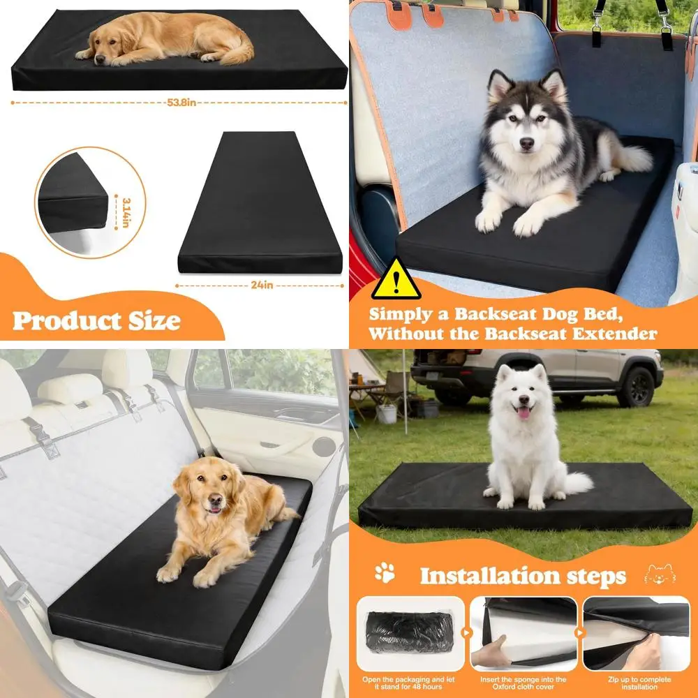 

Нескользящий чехол для автомобильного сиденья для животных 3.14, красный, 600D, с пеной высокой плотности, 53.8x24 для легковых автомобилей, внедорожников, седанов