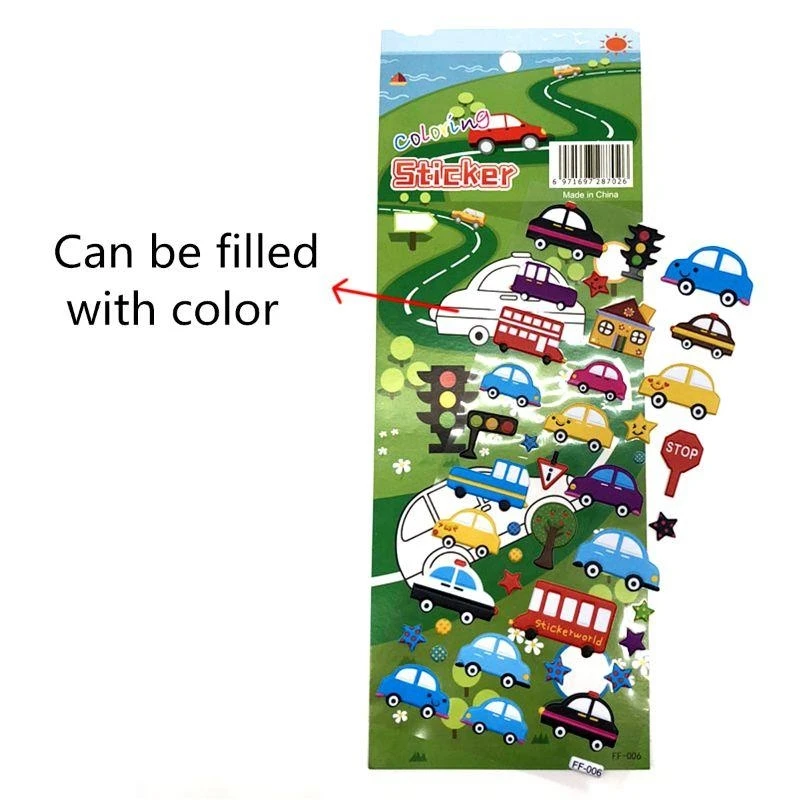 Q0kb 4pcs art prescolare graffiti apprendimento adesivo per appiccicoso per bambini