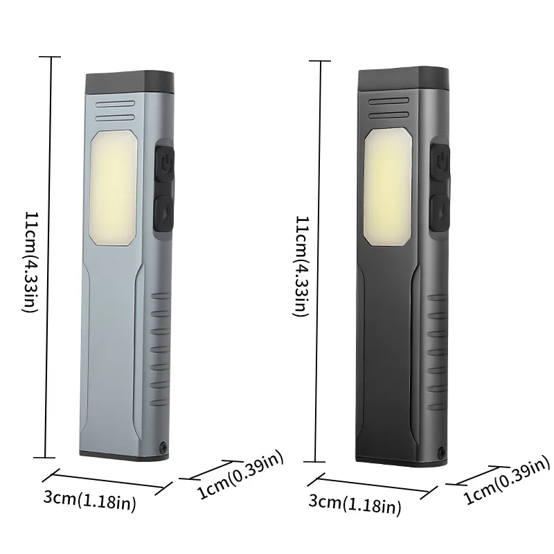 New multi-function with USB charging work light with magnet strong light portable flashlight 2pcs