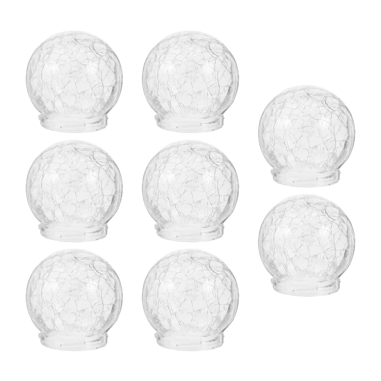 

8 шт. Сменные стеклянные плафоны для уличных светильников с эффектом кракле, прозрачные круглые сферические плафоны для ванной комнаты