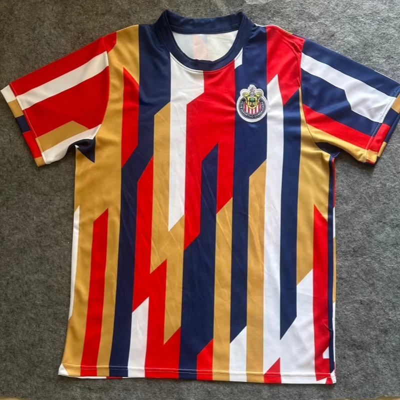 26-27 Chivas Special Edition 3D Printed Parent Child Football Summer and Autumn  Casual Quick Drying Football T-shirt