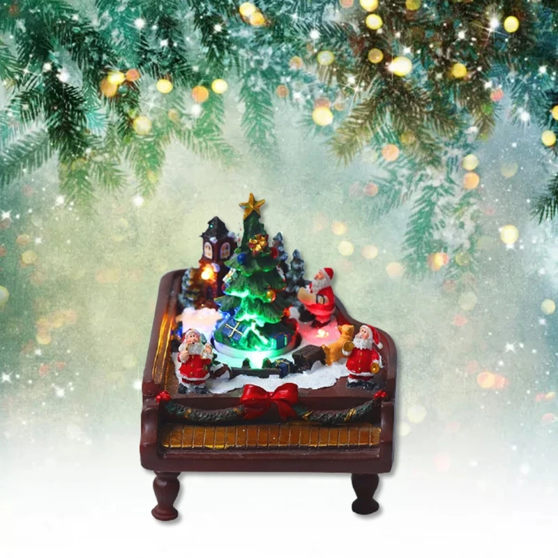 Multicolor Battery Operated LED Light Up Christmas Windmill Scene Decoration Drop Shipping