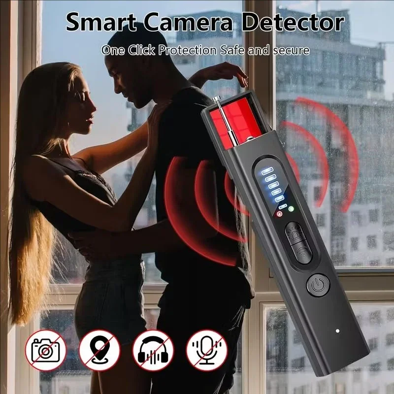 Hidden Camera Detector Anti-Spy Car GPS Tracker Listening Device Bug RF Wireless All Signal Scanner Gadget Security Protection