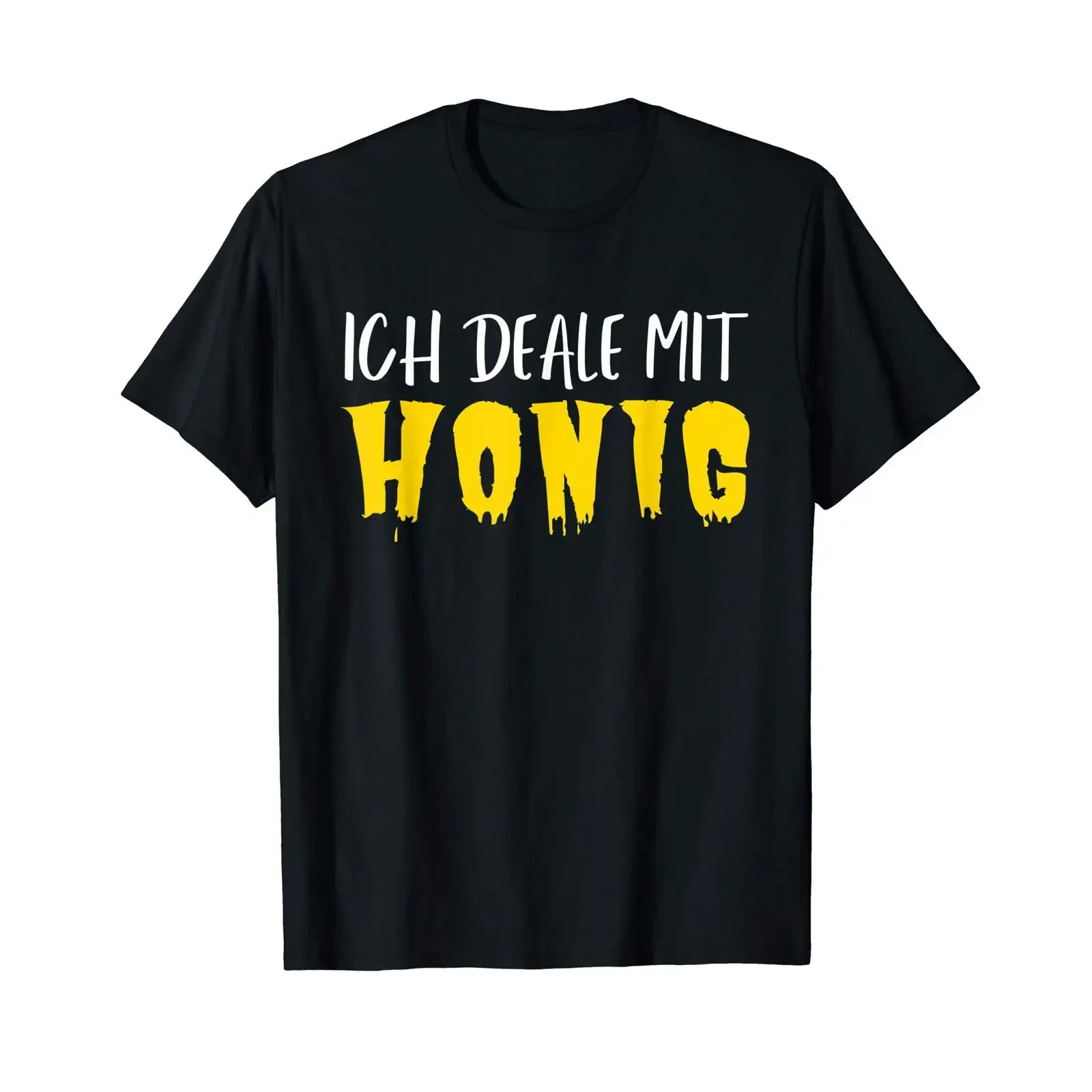 T shirt with German text Ich Deale Mit Honig Bienkeeper vintage Washed Stretched Slightly Soft Comfortable homme Versatile