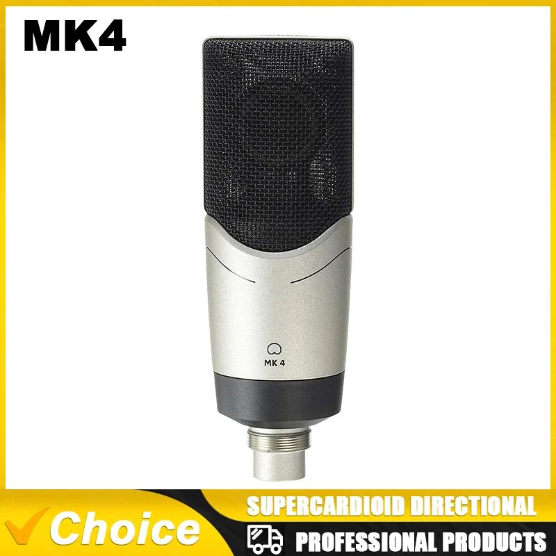 Professional MK4 True Condenser Studio Vocal Recording Large Diaphragm Microphone MK4 Wired Microphone for Computer Gaming Live