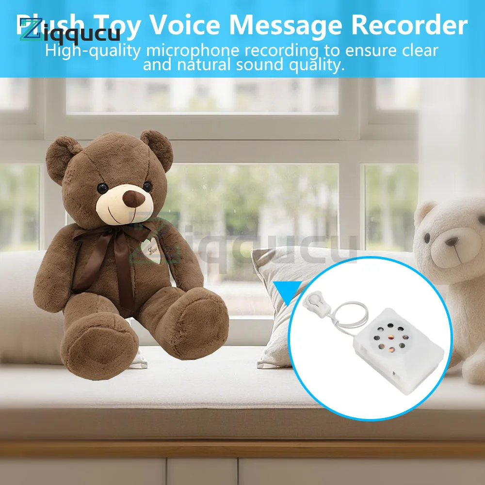 35s Stuffed Animal Sound Recorder - Voice Box Module for Plush Toys Custom Message Recording Device with Playback Button