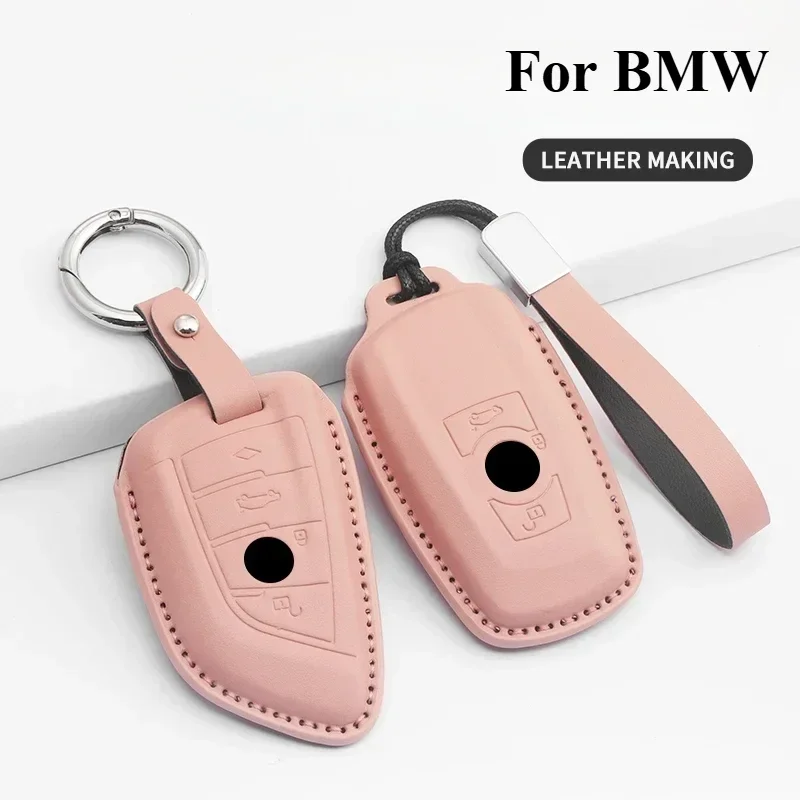 

PU Leather Car Remote Key Case Cover Shell For BMW 1 3 5 7 Series X1 X3 X4 X5 X6 G20 G30 F15 F16 G01 G02 G05 F10 F20 F30 G07 F34