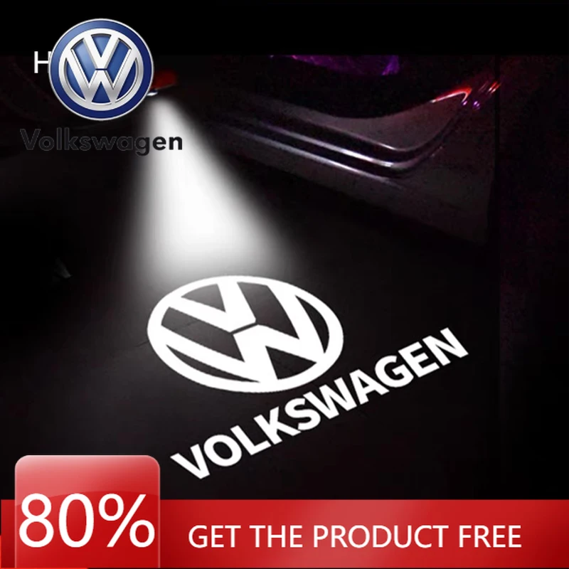 

Для VOLKSWAGEN: 2 шт. беспроводных лазерных проекторов-эмблем для дверей автомобиля с LED-подсветкой (GOLF 5, Polo, Golf 6, Golf 7)