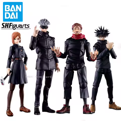 In Stock BANDAI S.H.Figuarts Jujutsu Kaisen Gojo Satoru Itadori Yuji Fushiguro Megumi Kugisaki Nobara Action Figures Toys Model