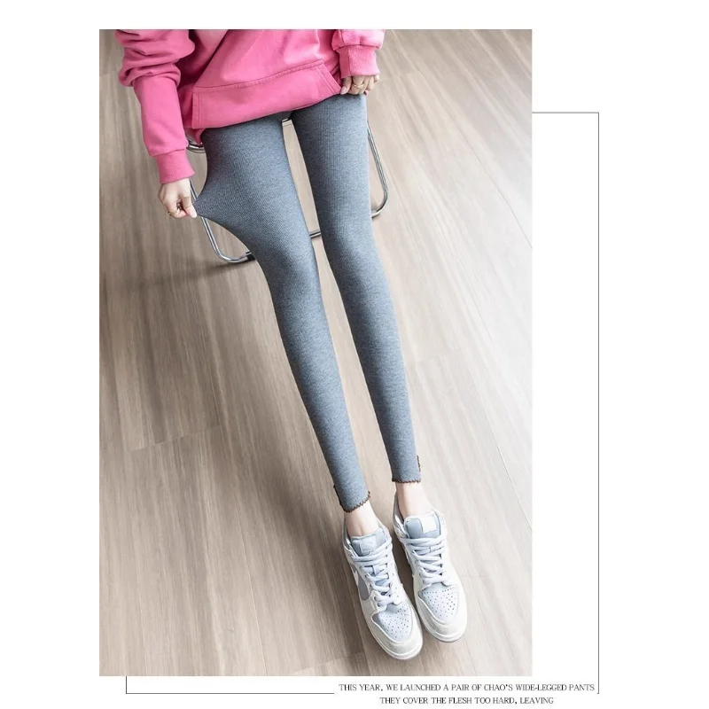 Leggings for Women with High Waist and Slimming Nine-point Elastic Belly Tight Large Size