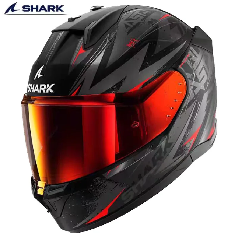 Original SHARK Motorcycle Helmet DOT ECE Certification Full Face Double Lens Racing Off-road Helmet Cascos Para Moto Casco Moto