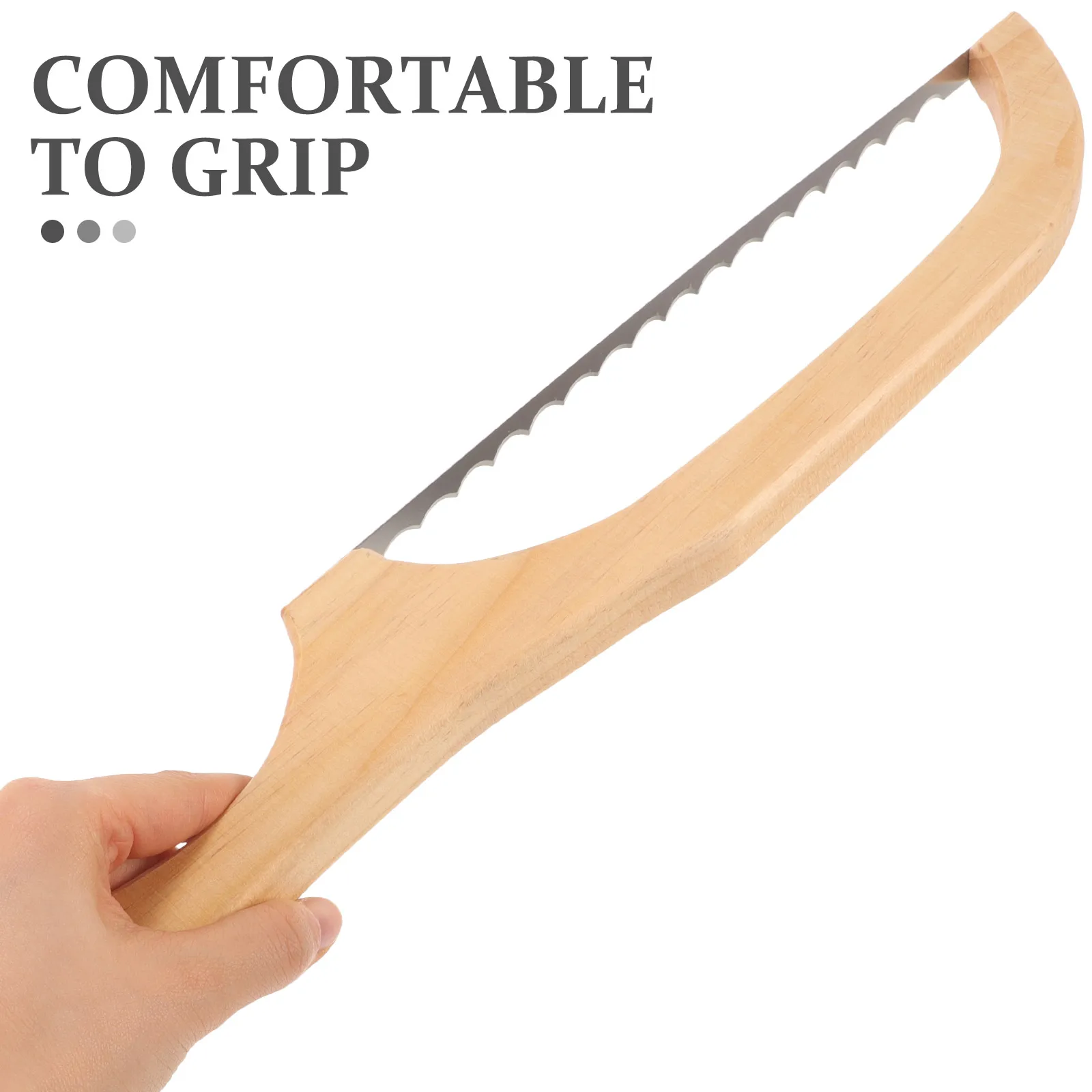 

Bread Slicing Knife Wood Handle Stainless Steel Bread Reusable Cake Spreader Tool for Home Bakery Restaurant