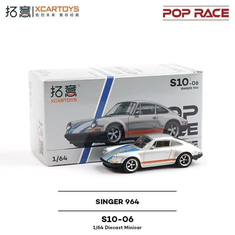 

POPRACE 1/64 Scale Alloy Car Model SINGER 964 Targa Metallic Silver
