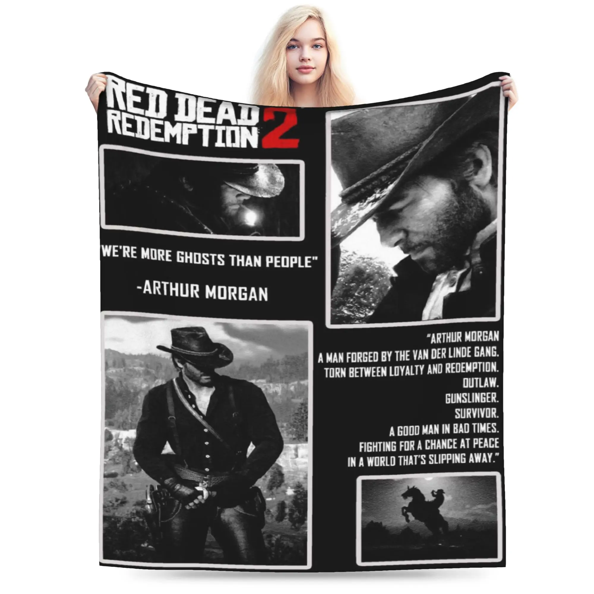 Arthurs Morgans Merch Blanket Ultra-Soft Flannel  Throw Blankets Comfortable Rug Piece