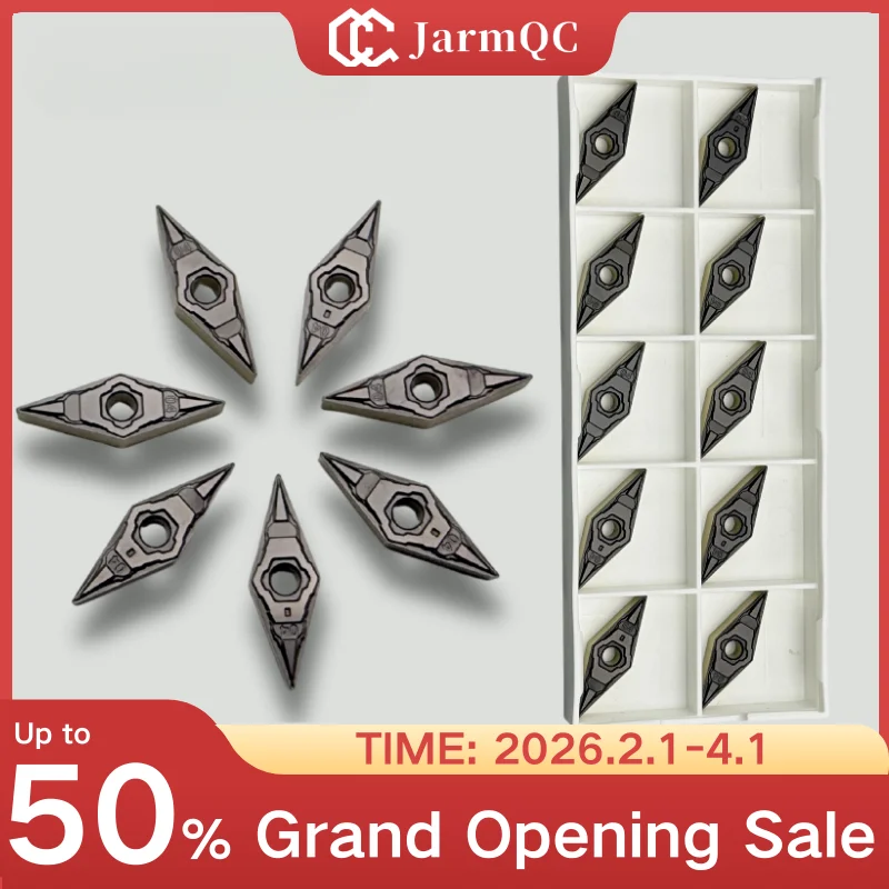 

VNMG160404 VNMG160408 High Precision Carbide Inserts CVD Coating for Steel Turning CNC Lathe Turning Tool 10Pcs