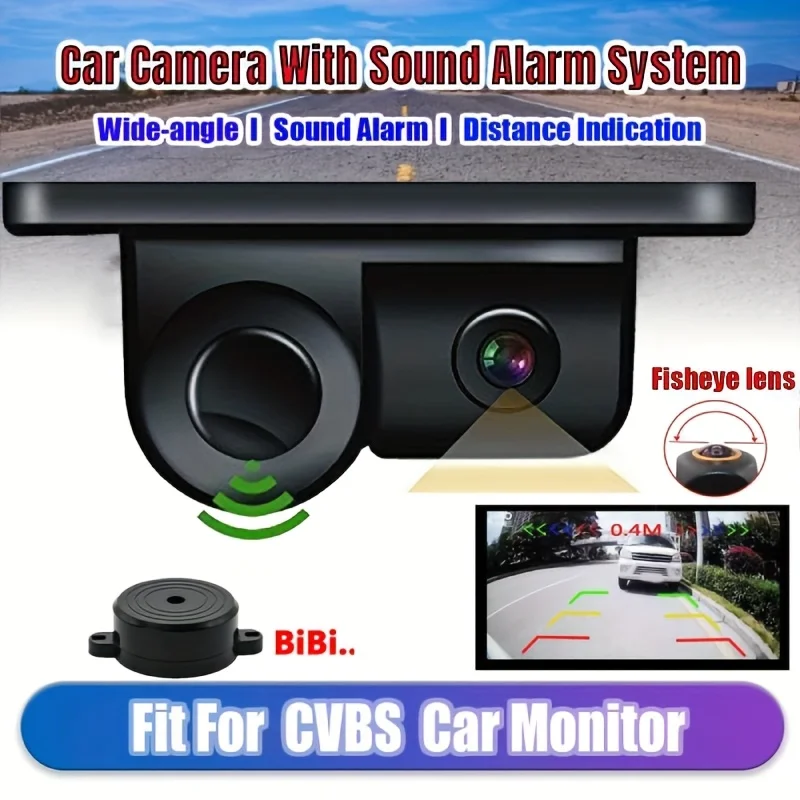 Car Camera System with BSD/ADAS, Buzzer Alarm & CVBS Backup Camera 170° Wide-Angle Fisheye Lens, Full-Color Night Vision