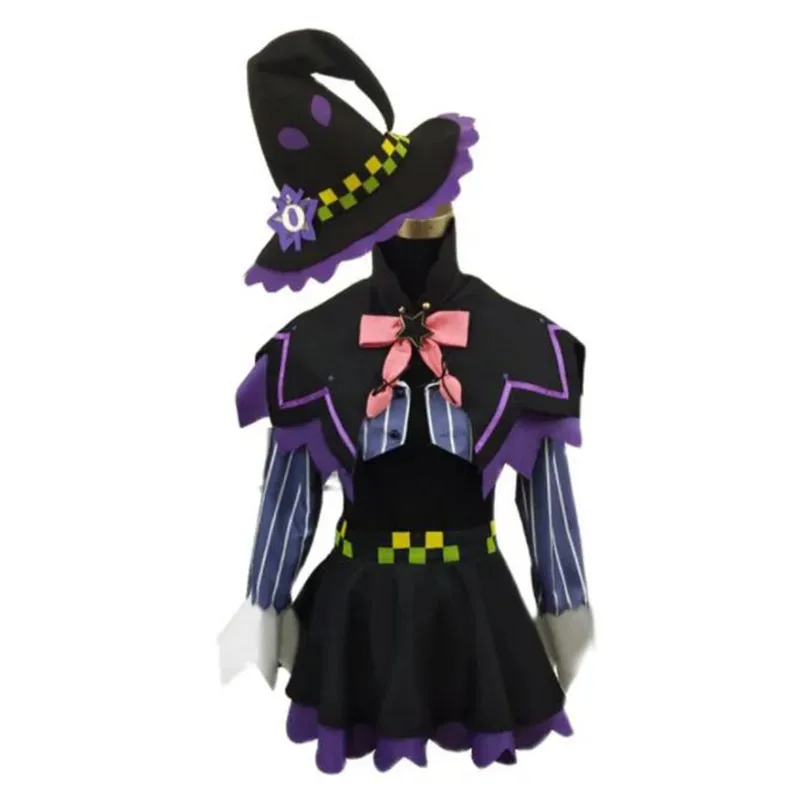 

2025 Hololive VTuber Minato Murasaki Shion Witch Dress Uniform Cosplay Costume Halloween Party Outfit For Women Girls