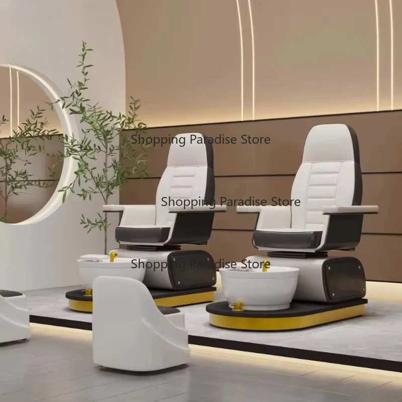 Nail Salon Station Foot Massage Spa Electric Reclining Massage Equipments Manicure Foot Spa Bea-uty Pedicure Chair