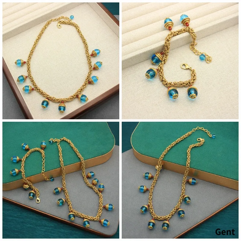 

Gorgeous Fashion Tassel Glaze Necklace Handmade Chain Classy Necklace Bracelet