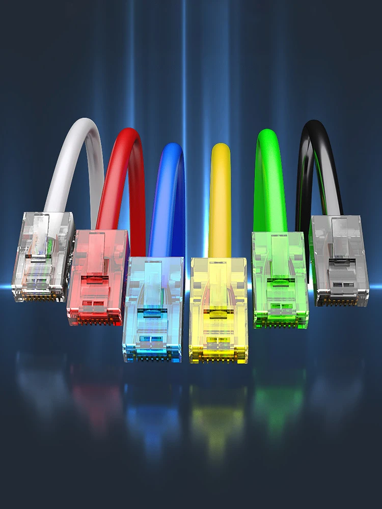 Złącza przelotowe ZoeRax RJ45 Cat6, różne kolory, wtyczka modułowa EZ do zaciskania do solidnego lub zwiniowego kabla sieciowego UTP — zdjęcie 2