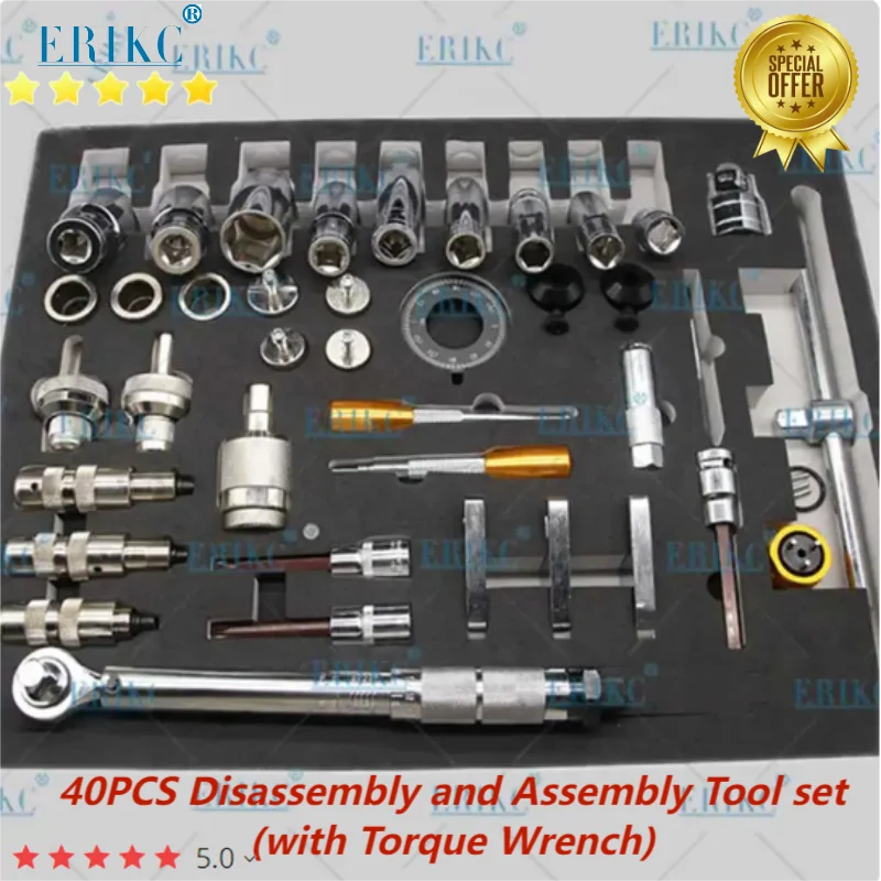 

ERIKC Common Rail Injector Disassembly Tool Kits Repair Dismantling Kits Assembly Disassembling Repair Equipment E1024000