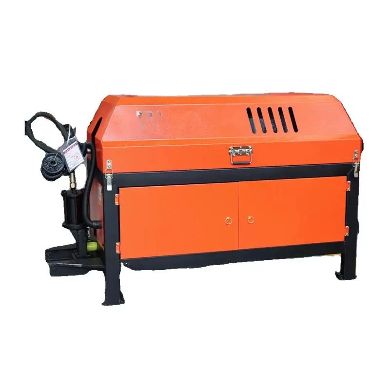

Steel bar straightening and cutting machine