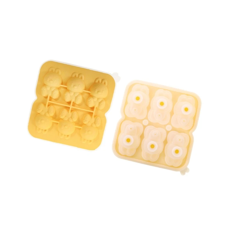 Lovely Rabbit Ice Tray Silicone Ice Maker Mold Reusable Ice Maker for Cocktails, Whiskeys, Soups