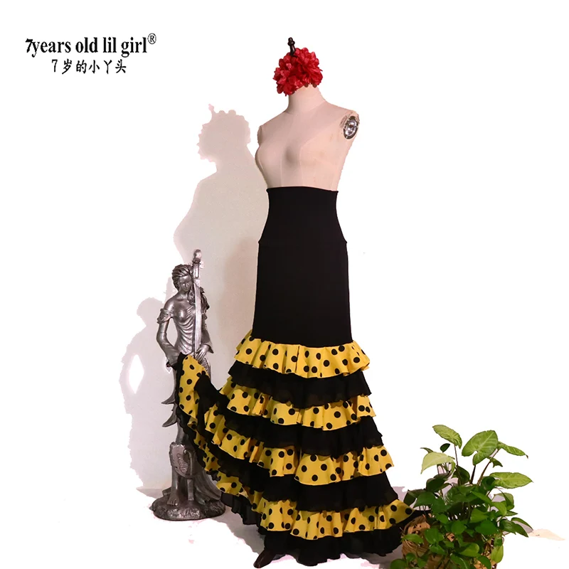 Spanisches Flamenco-Kostüm, Auftrittskleid, Damen-Mädchen, Gyspie, Ballsaal, Performance, Tanzkleidung, mehrere Farben, GD09