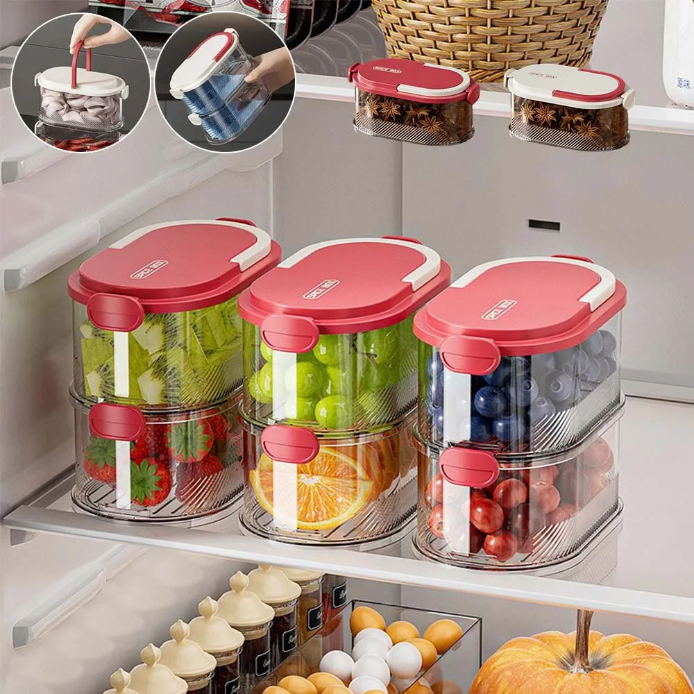 

1/2/3/4/5 Layers Sealed Storage Boxes Freshness Spice Jars Canister for Kitchen Onion Garlic Storage Container Rangement Cuisine