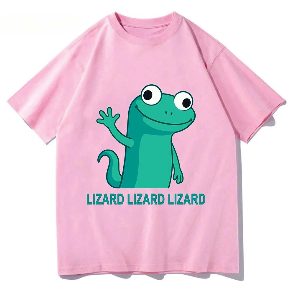 Funny Lizard Meme T Shirt 2026 Fashion Women Aesthetic Tee Unisex Funny New Streetwear Kawaii Printed Y2k Summer Tees Tops