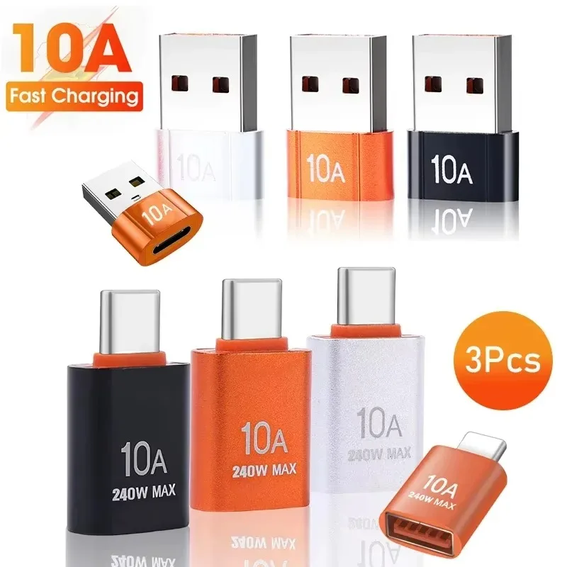محول USB 3,0 type C 10A، محول hembra a USB macho، نقل de data de carga para Macbook، Xiaomi، Samsu