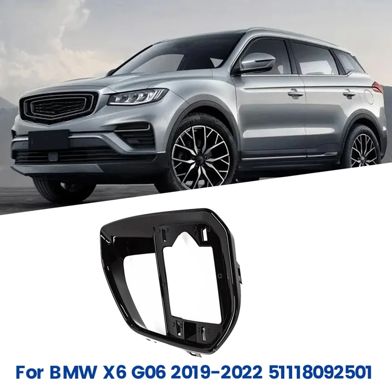 

1Pair Car Front Bumper Grille Trim Cover For BMW X6 G06 2019-2022 51118092501 51118092502 Left Right Side Grill Frame