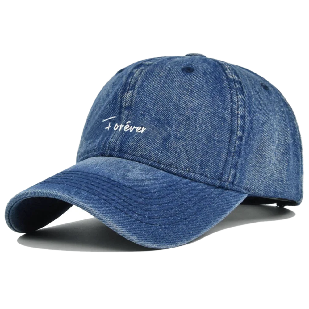 2024 New Denim Baseball Cap for Women Embroidery Letter Jeans Snapback Hat Casquette Men Caps High Quality Gorras Unisex Hats